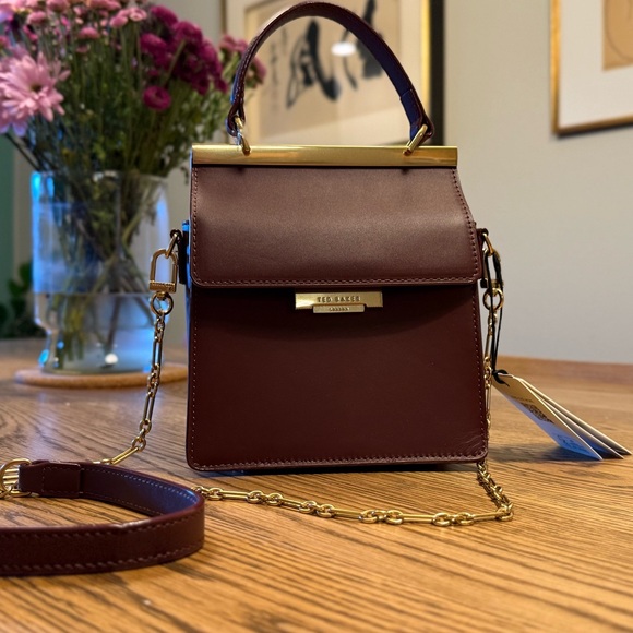 Ted Baker Isa Burgundy Satchel/Crossbody Crossbody Bags